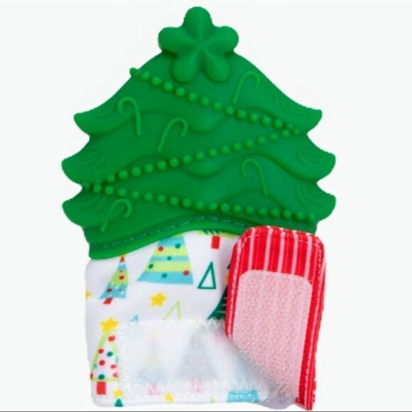 Nwt NIB NUBY CHRISTMAS TREE TEETHING MITTEN - Picture 2 of 7